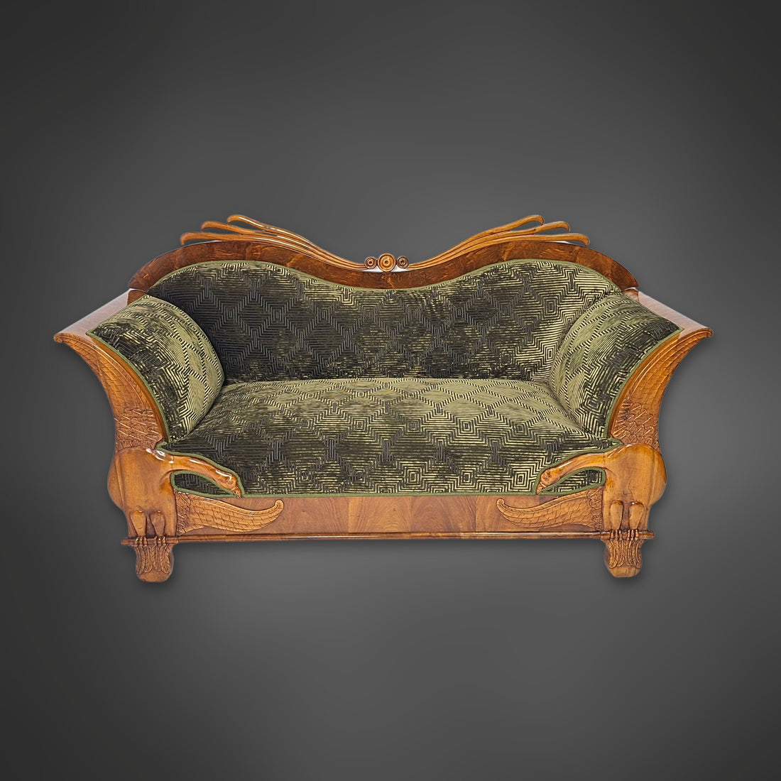 Adler-Canapé von Wilhelm Kimbel, Mainz um 1830 – Spätempire-Sofa aus Mahagoni