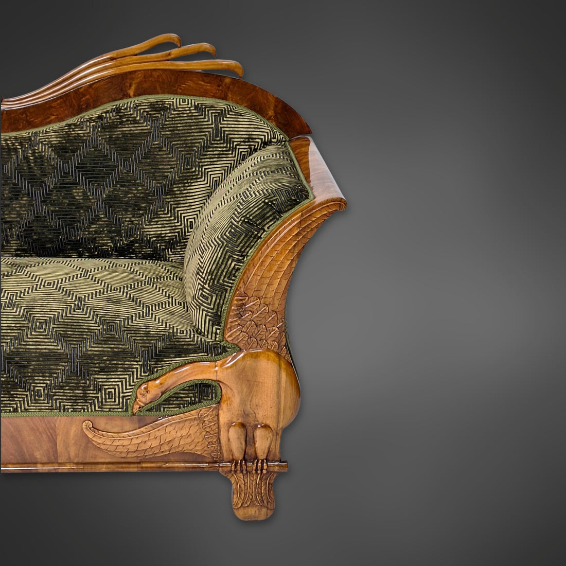 Adler-Canapé von Wilhelm Kimbel, Mainz um 1830 – Spätempire-Sofa aus Mahagoni