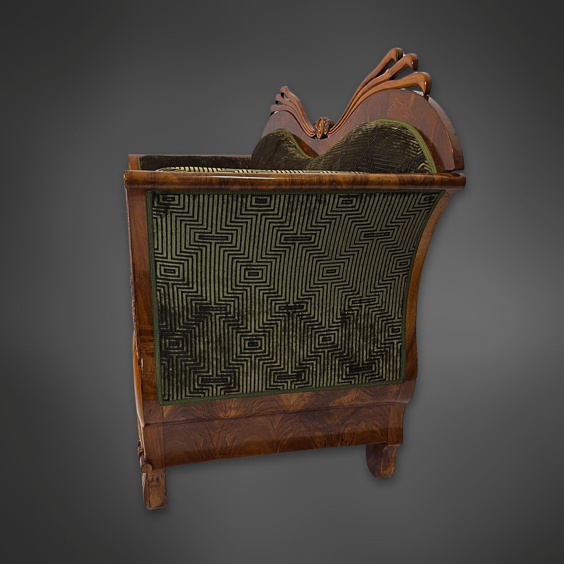 Adler-Canapé von Wilhelm Kimbel, Mainz um 1830 – Spätempire-Sofa aus Mahagoni