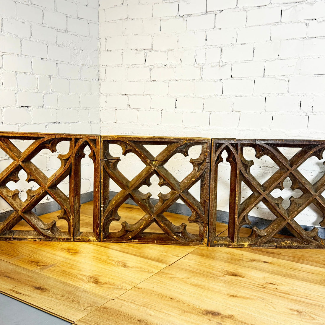 Neo-Gothic wooden appliqués from the 19th century.