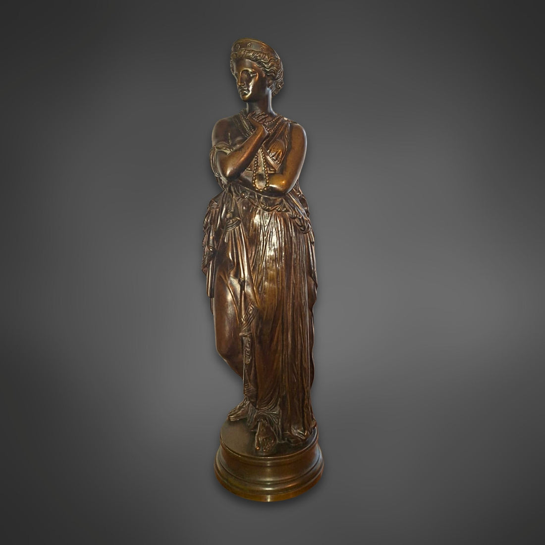 “Hélène de Troie” – Patinated bronze, Jean-Baptiste Clesinger, mid-19th century