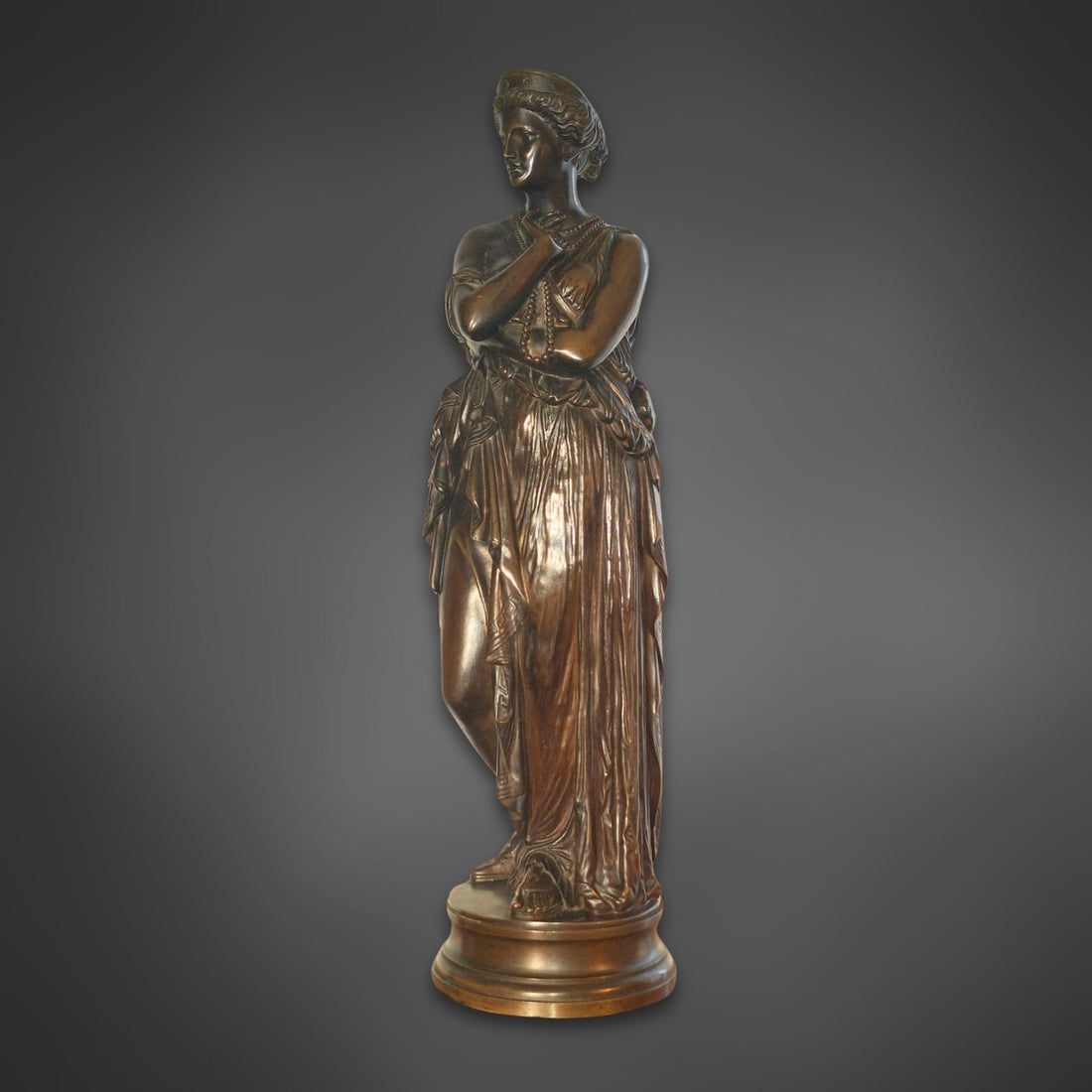 “Hélène de Troie” – Patinated bronze, Jean-Baptiste Clesinger, mid-19th century