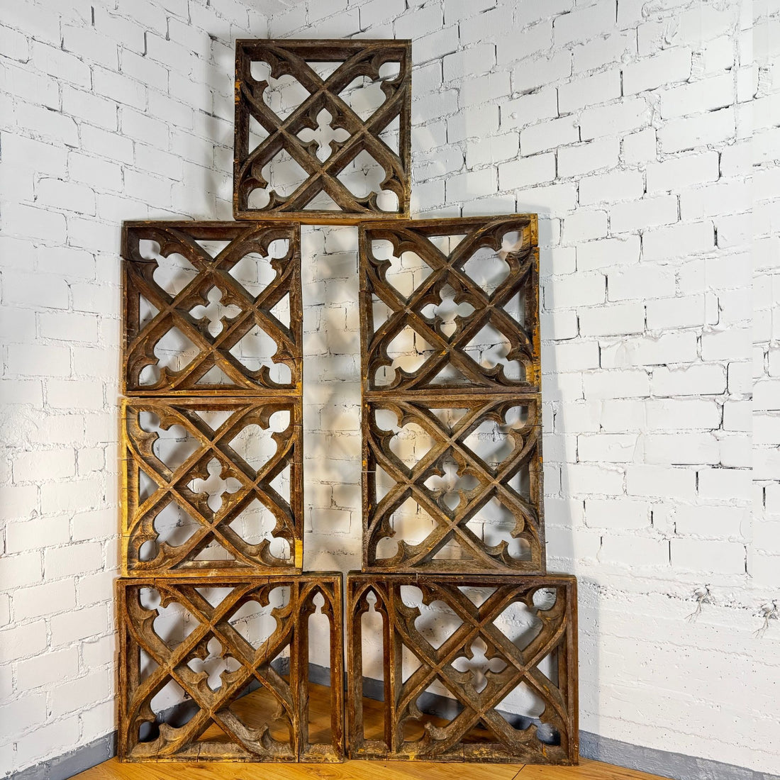 Neo-Gothic wooden appliqués from the 19th century.