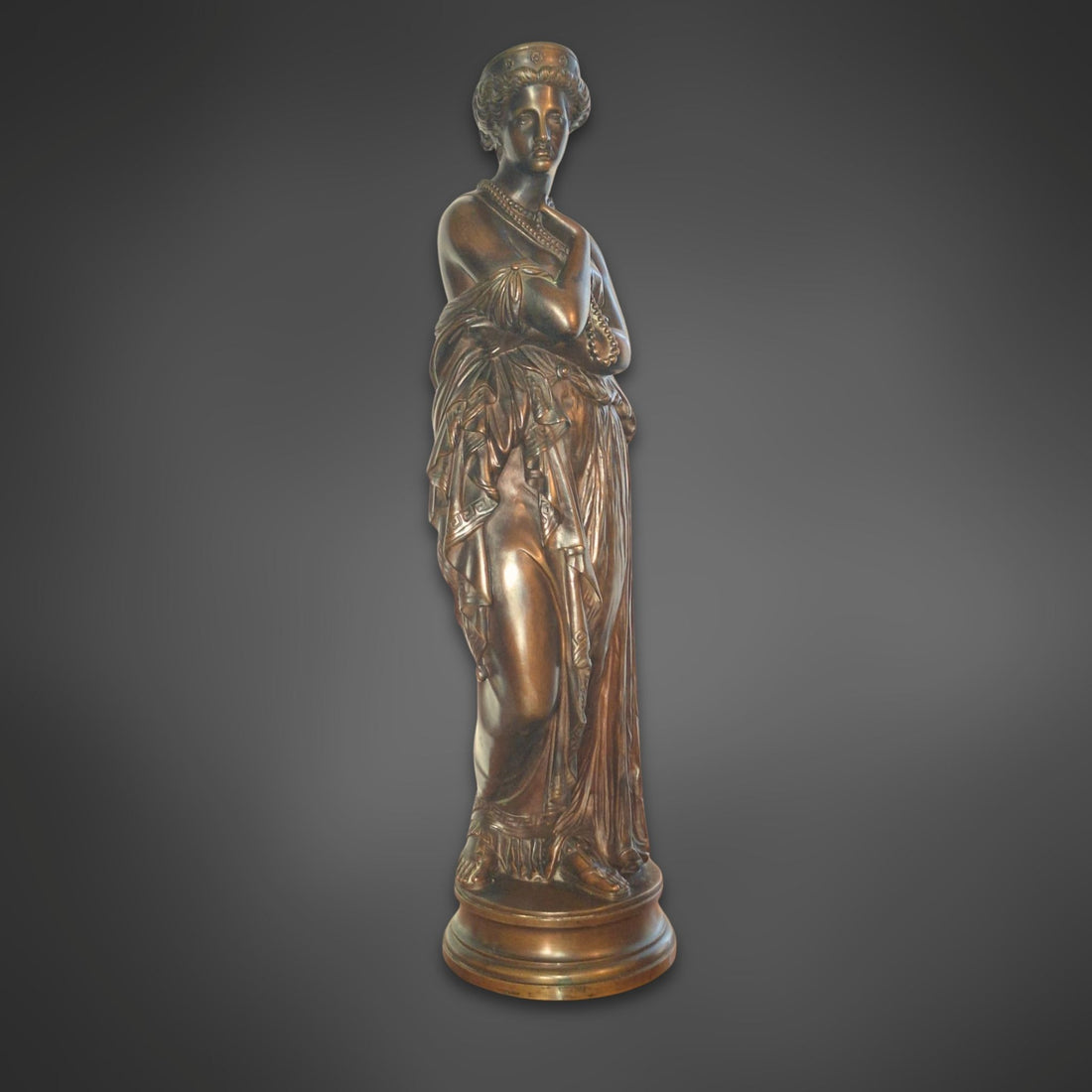“Hélène de Troie” – Patinated bronze, Jean-Baptiste Clesinger, mid-19th century