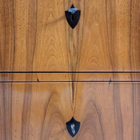 Biedermeier-Zylindersekretär aus Nussbaum, Süddeutschland um 1825–1830