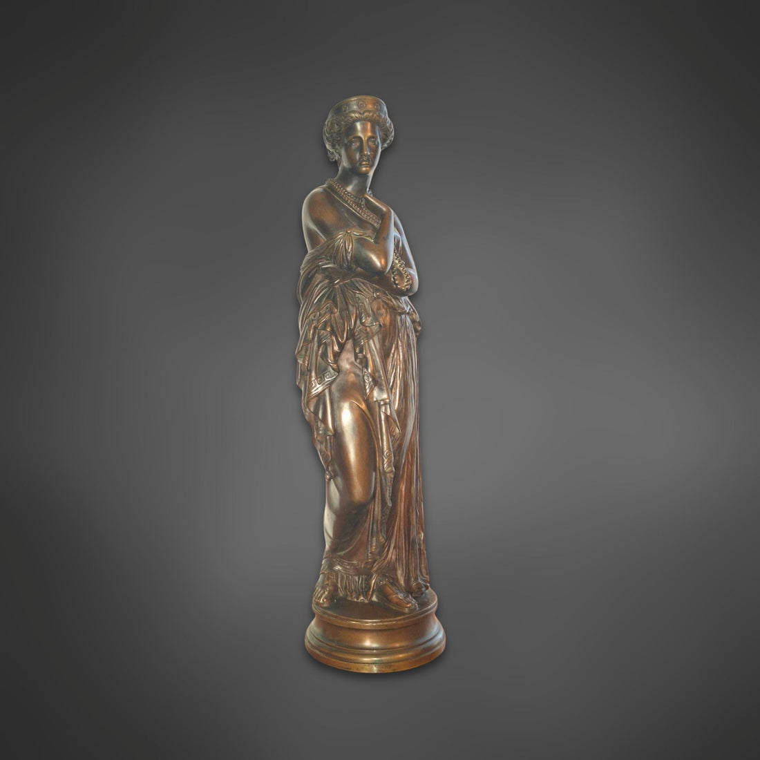 “Hélène de Troie” – Patinated bronze, Jean-Baptiste Clesinger, mid-19th century
