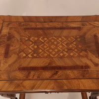 German baroque table from the 18th century with wonderful inlay work