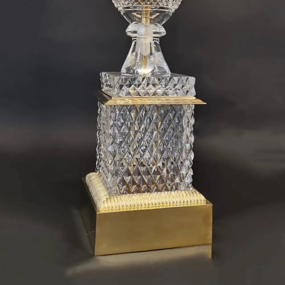 Baccarat Lampe mit Schwänenhälsen um 1950 - Leuchten