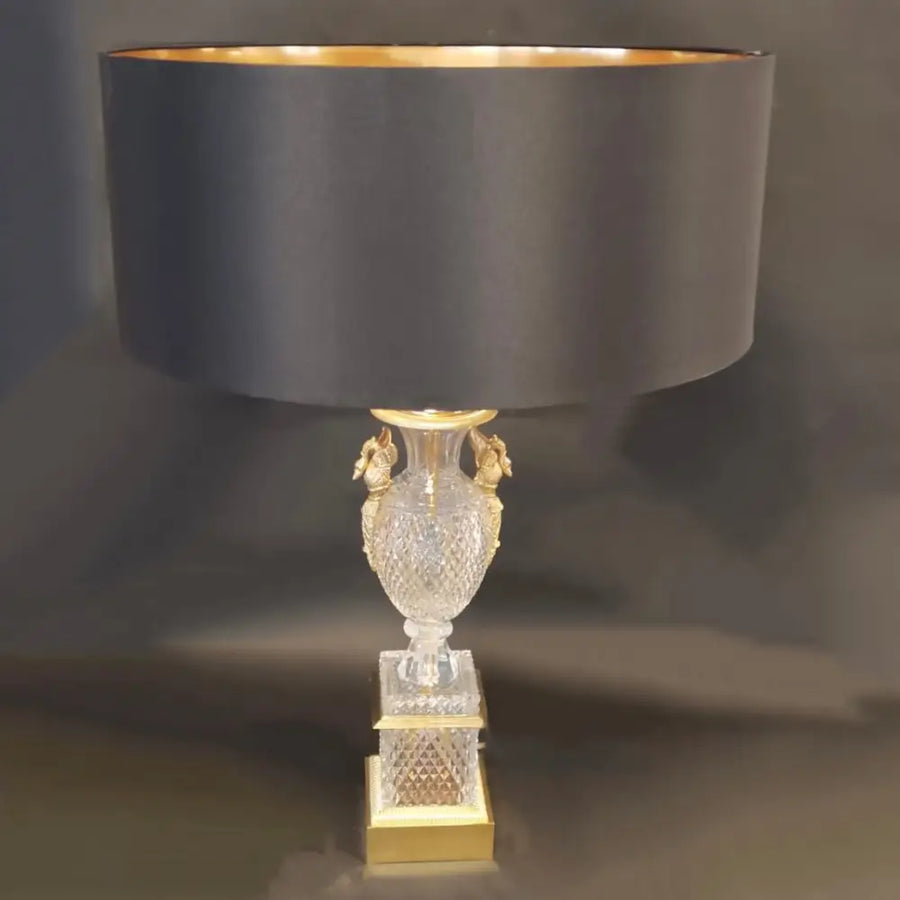 Baccarat Lampe mit Schwänenhälsen um 1950 - Leuchten