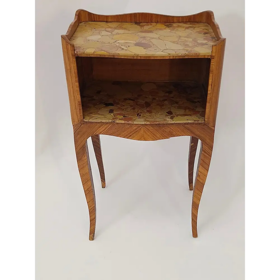 Beistelltisch - Louis XV - Eiche Holz Rosenholz Marmor