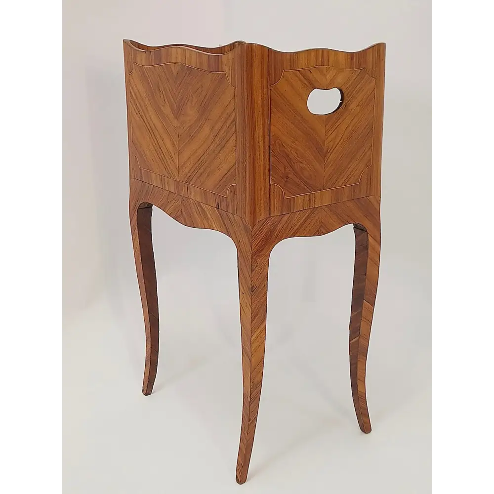 Beistelltisch - Louis XV - Eiche Holz Rosenholz Marmor