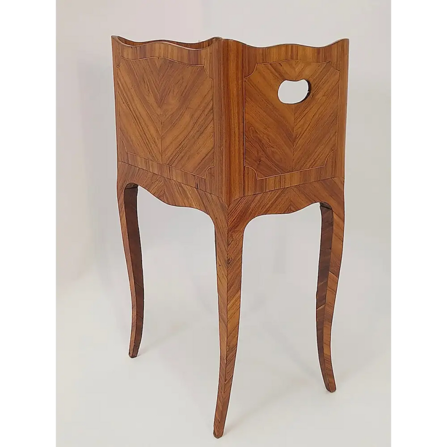 Beistelltisch - Louis XV - Eiche Holz Rosenholz Marmor