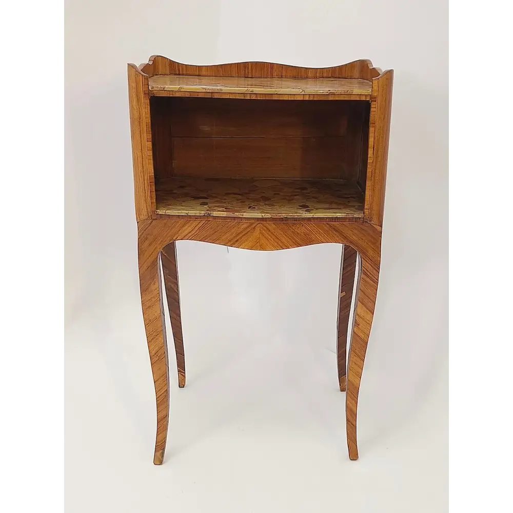 Beistelltisch - Louis XV - Eiche Holz Rosenholz Marmor
