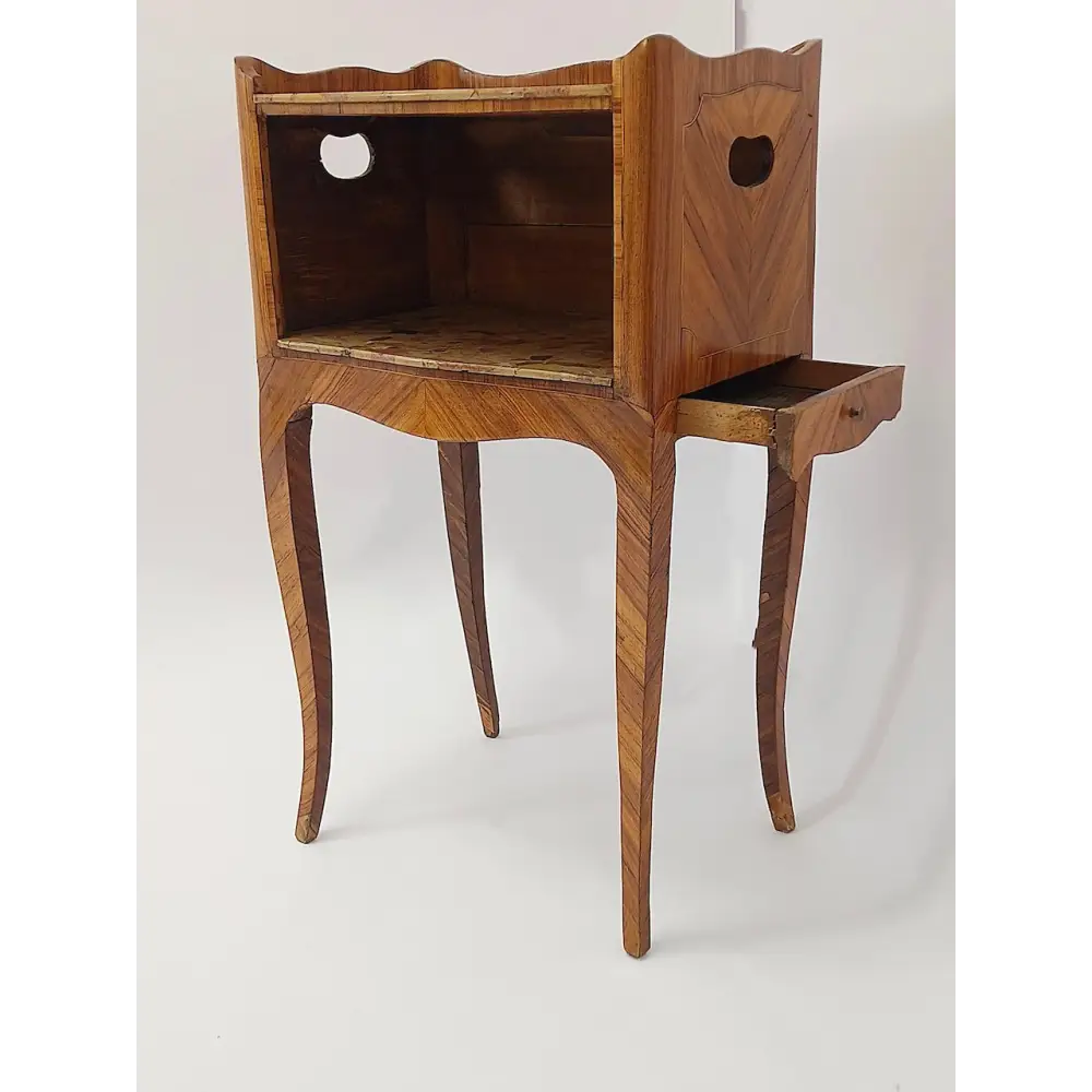 Beistelltisch - Louis XV - Eiche Holz Rosenholz Marmor