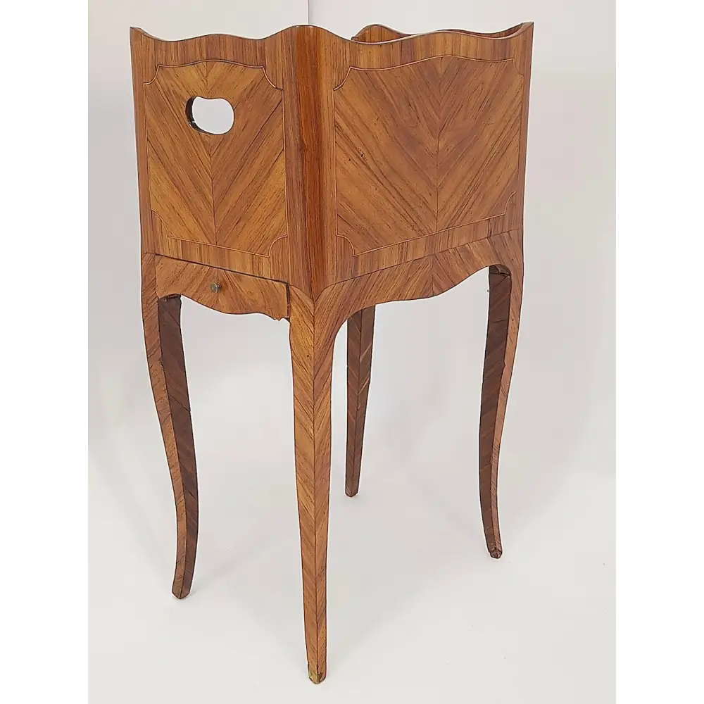 Beistelltisch - Louis XV - Eiche Holz Rosenholz Marmor