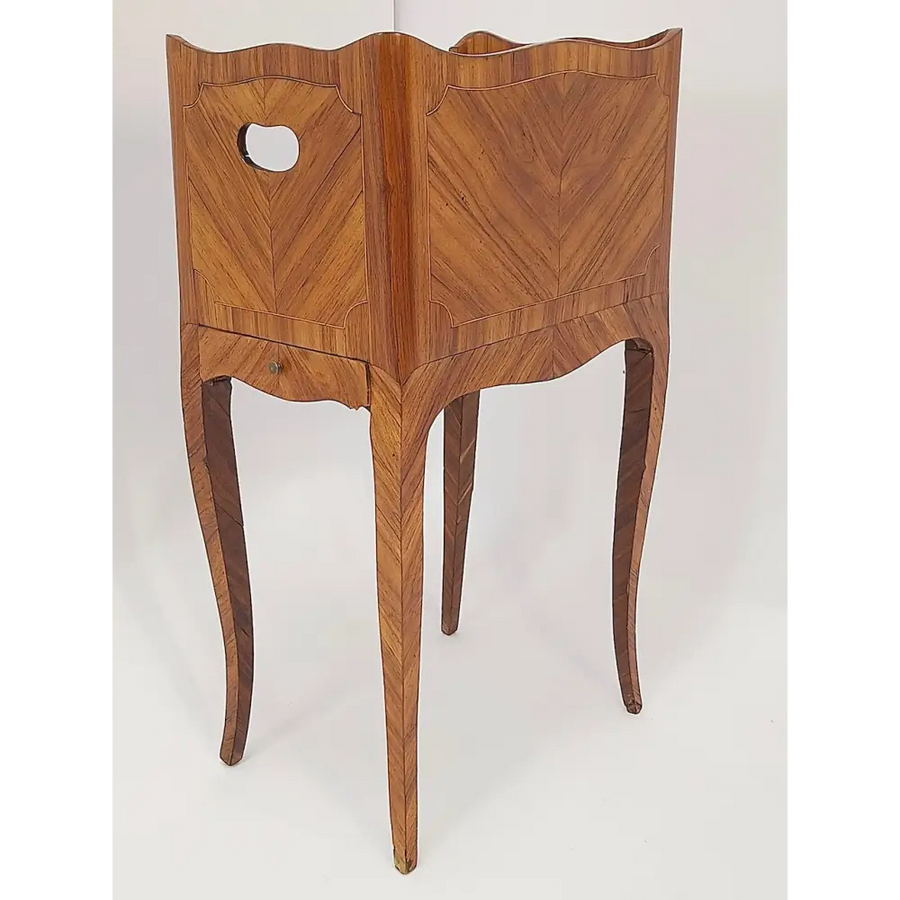 Beistelltisch - Louis XV - Eiche Holz Rosenholz Marmor