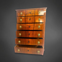 Biedermeier Kommode mit 6 Schubladen Nussbaum 1830 - kommode