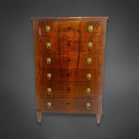 Biedermeier Kommode mit 6 Schubladen Nussbaum 1830 - kommode