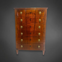 Biedermeier Kommode mit 6 Schubladen Nussbaum 1830 - kommode