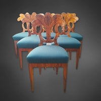 Eleganter Satz von 6 Wiener Fächerstühlen