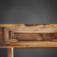 Biedermeier-Beistelltisch Nussbaum furniert um 1840