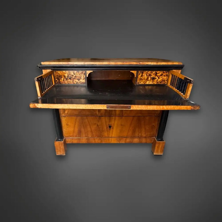 Biedermeier Schreibkommode Nussbaum – um 1820/1830 - kommode