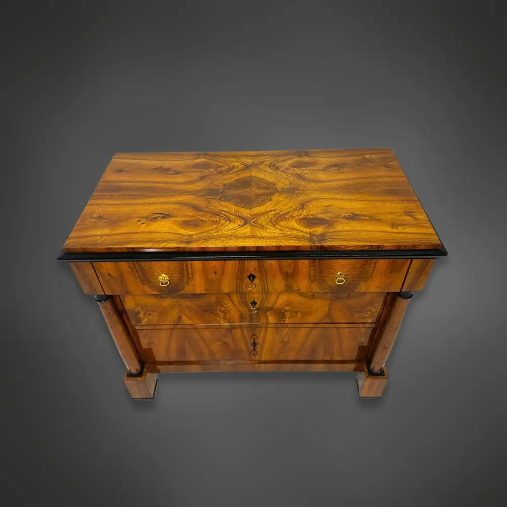 Biedermeier Schreibkommode Nussbaum – um 1820 - kommode