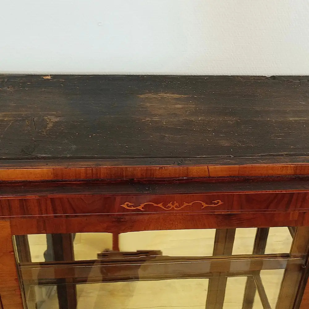 Biedermeier Vitrine 3-seitig verglast um 1830 - Vitrine