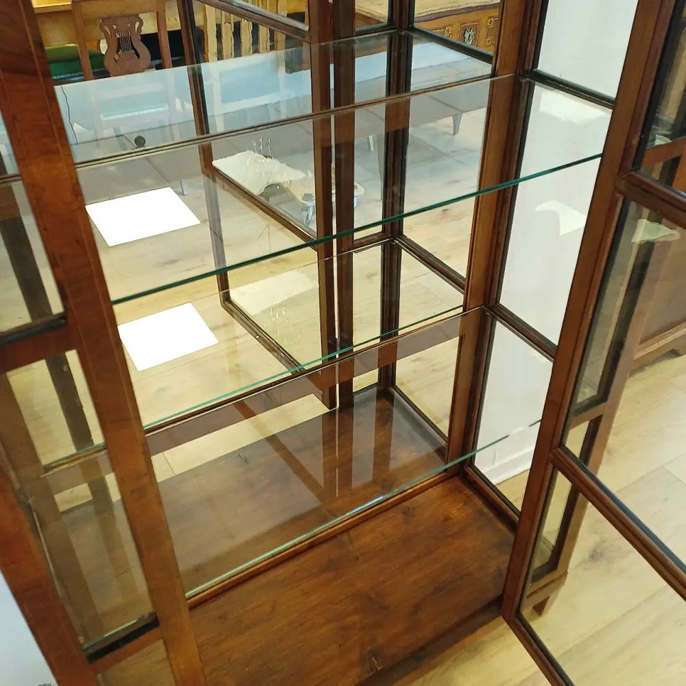 Biedermeier Vitrine 3-seitig verglast um 1830 - Vitrine