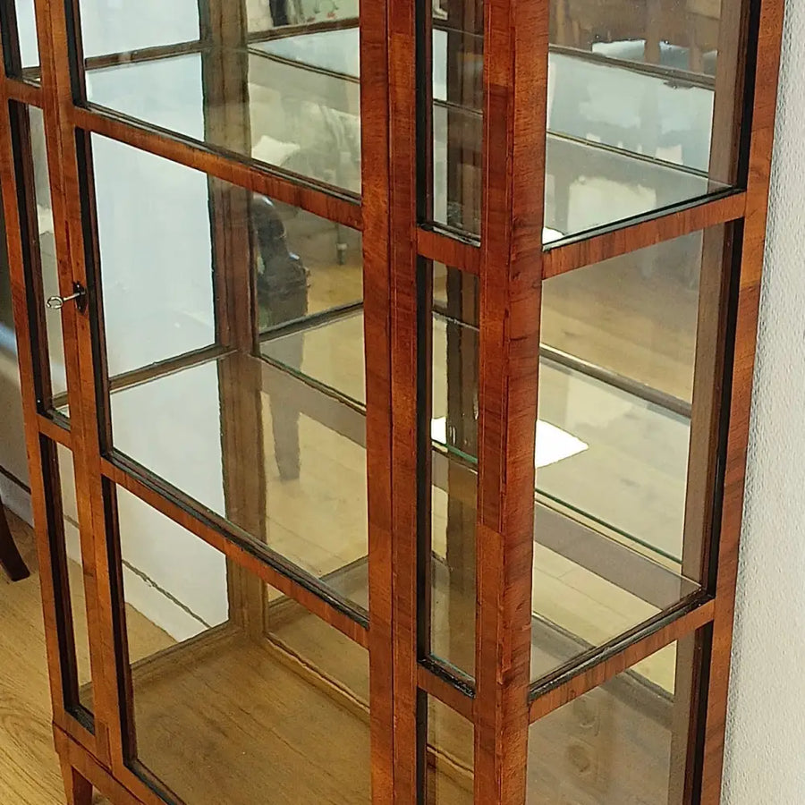 Biedermeier Vitrine 3-seitig verglast um 1830 - Vitrine