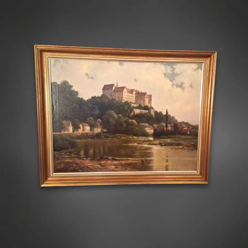 Ölgemälde auf Leinwand - Franz Becker Schloss Colditz –