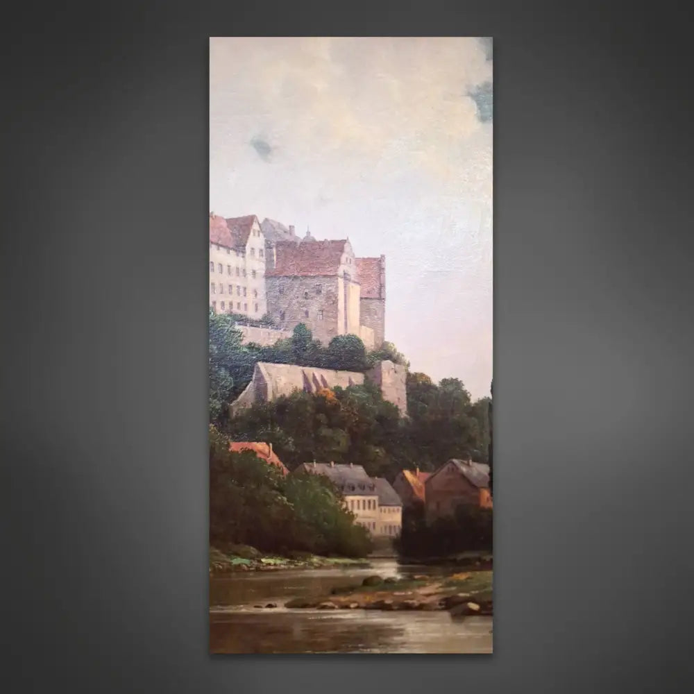 Ölgemälde auf Leinwand - Franz Becker Schloss Colditz –