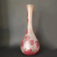 Art Deco Vase LEGRAS Rebenblätter aus der Rubis-Serie -