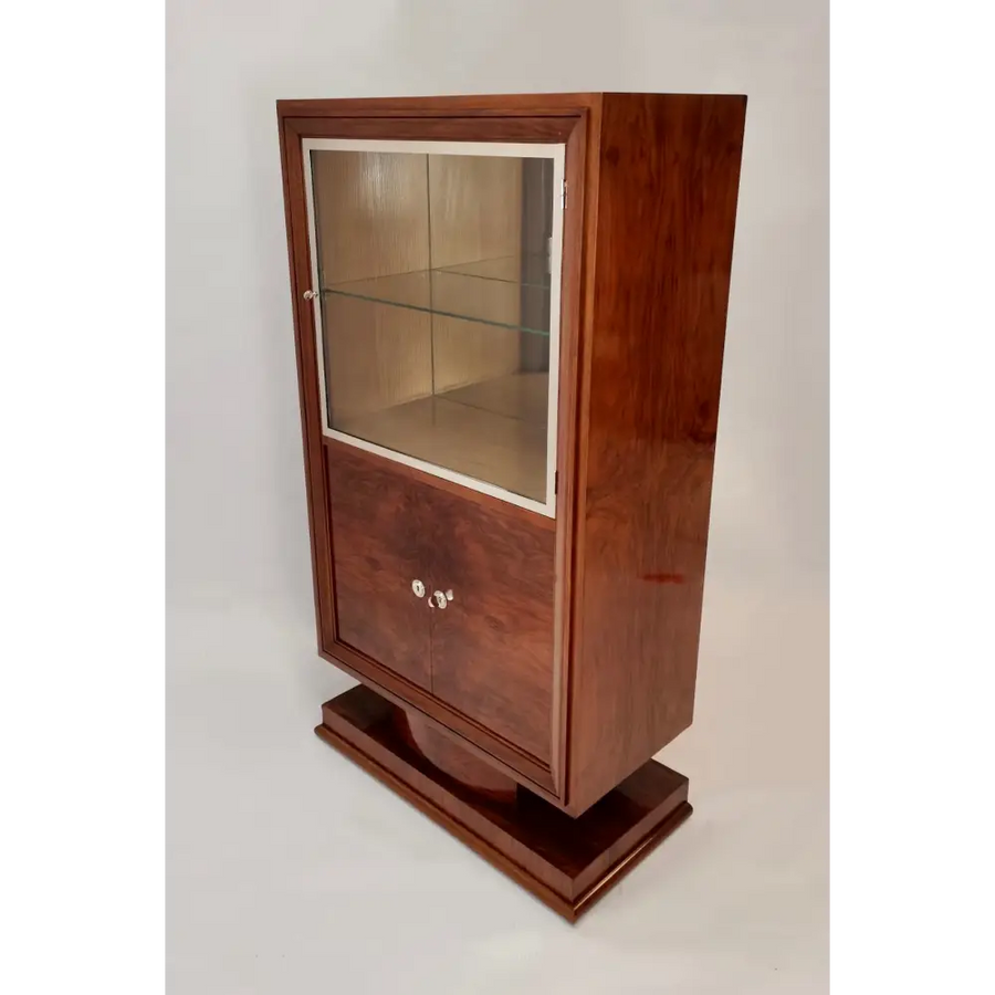 Vitrine Art Déco Nussbaum furniert um 1920 - Möbel