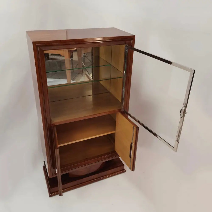 Vitrine Art Déco Nussbaum furniert um 1920 - Möbel