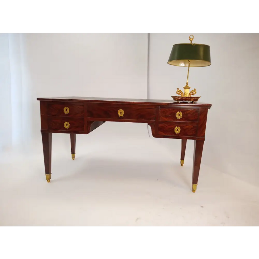 Empire Schreibtisch Mahagoni auf Eiche furniert um 1805