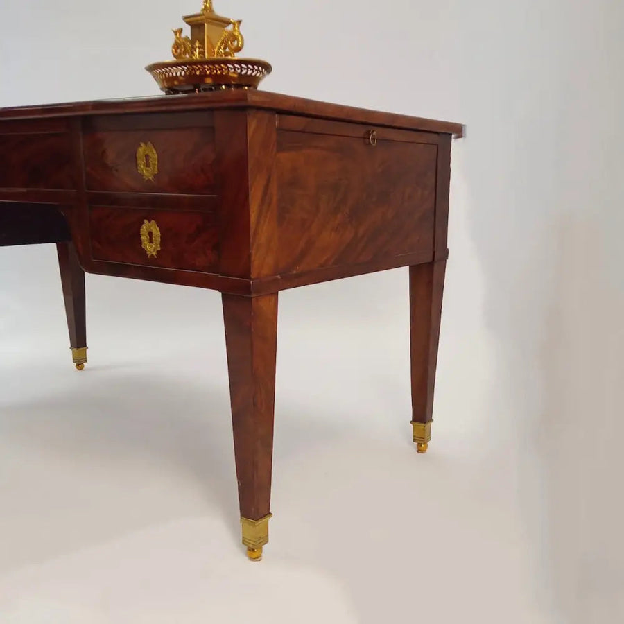 Empire Schreibtisch Mahagoni auf Eiche furniert um 1805