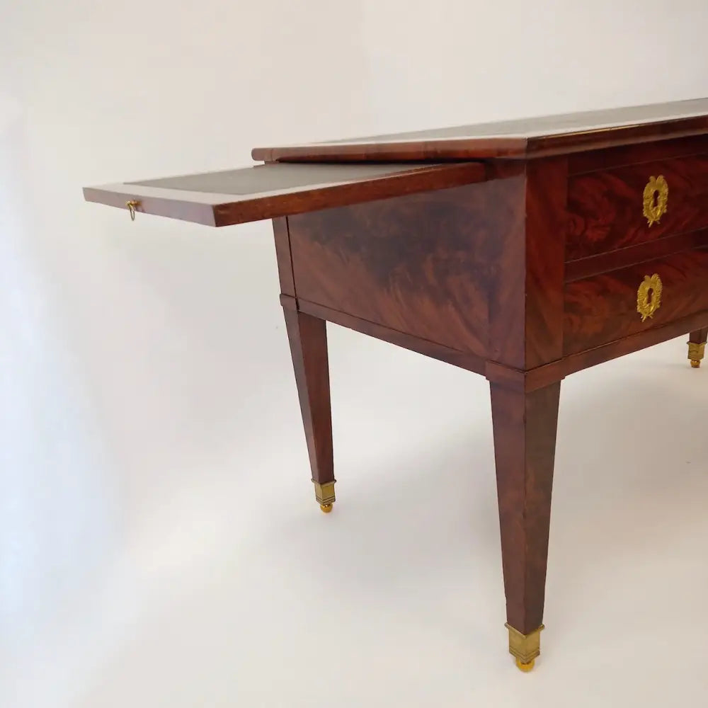 Empire Schreibtisch Mahagoni auf Eiche furniert um 1805