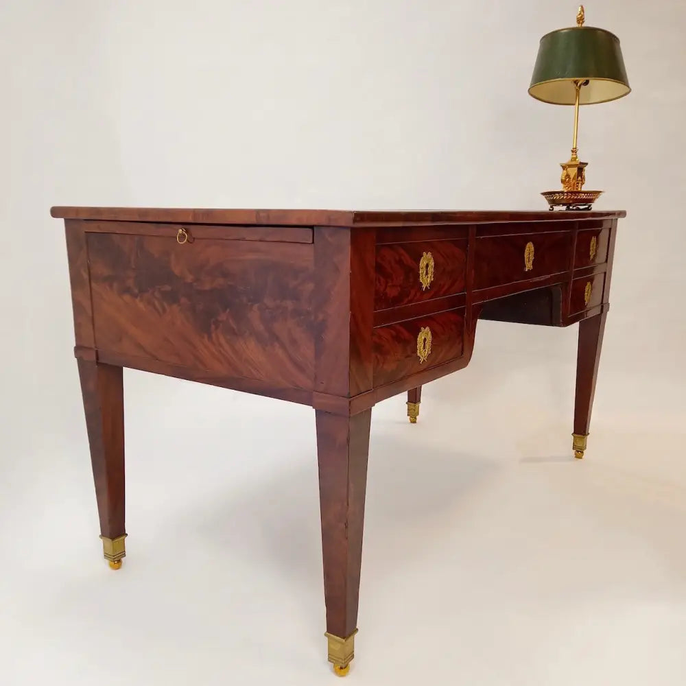 Empire Schreibtisch Mahagoni auf Eiche furniert um 1805