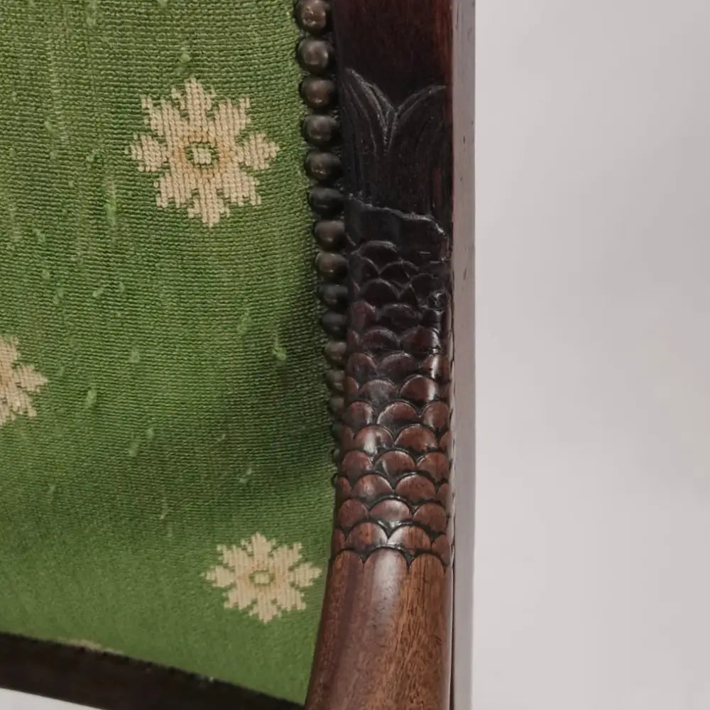 Empire Sessel mit Delphinköpfe in Mahagoni - Sessel