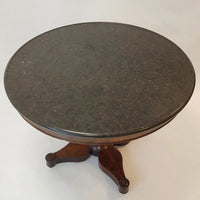 Runder Empire-Tisch mit Originaler Marmorplatte - Möbel