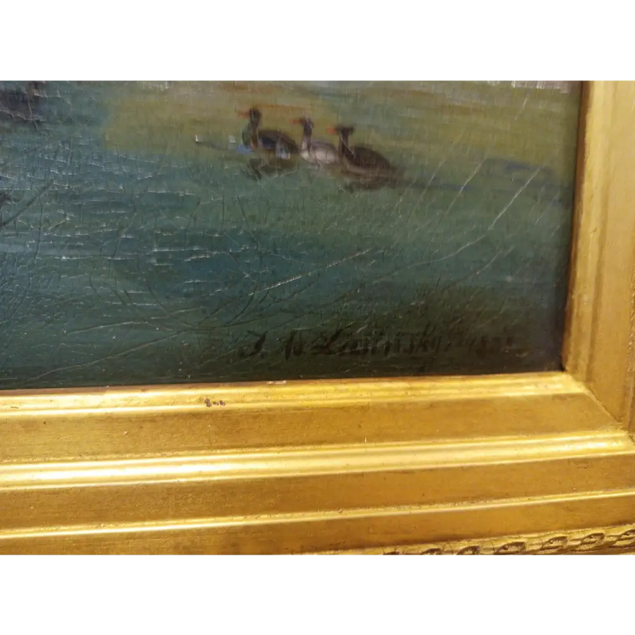 Mühle am Fluss - Johann Adolf Lasinsky signiert - Bilder