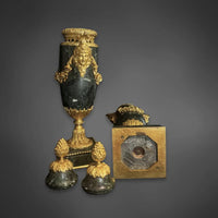 Paar Cassoletten im Louis-XVI-Stil grüner Marmor