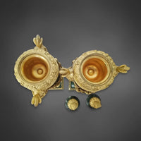 Paar Cassoletten im Louis-XVI-Stil grüner Marmor