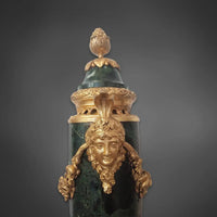 Paar Cassoletten im Louis-XVI-Stil grüner Marmor