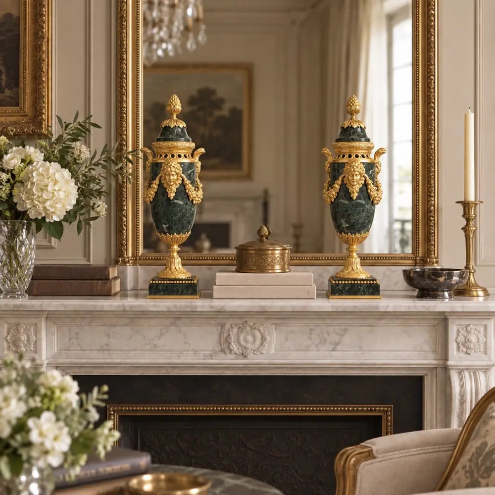 Paar Cassoletten im Louis-XVI-Stil 19 Jahrhundert