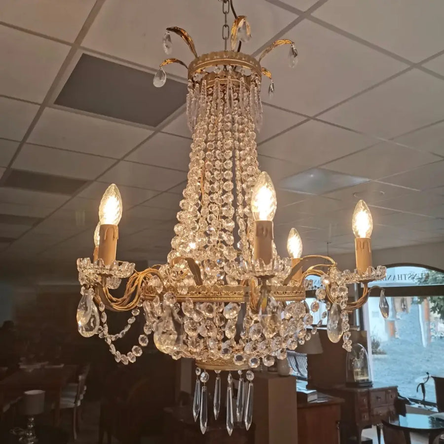 Kronleuchter Lustre à Corbeille Frankreich um 1880
