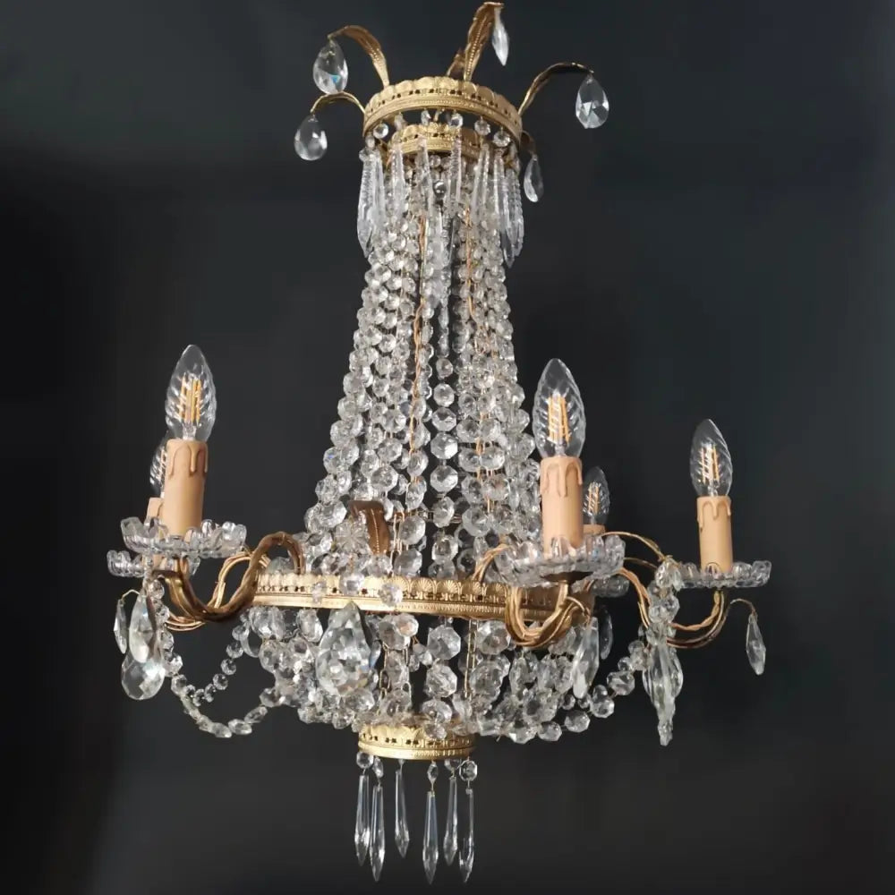 Kronleuchter Lustre à Corbeille Frankreich um 1880