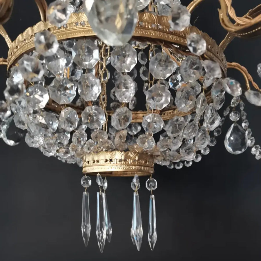 Kronleuchter Lustre à Corbeille Frankreich um 1880
