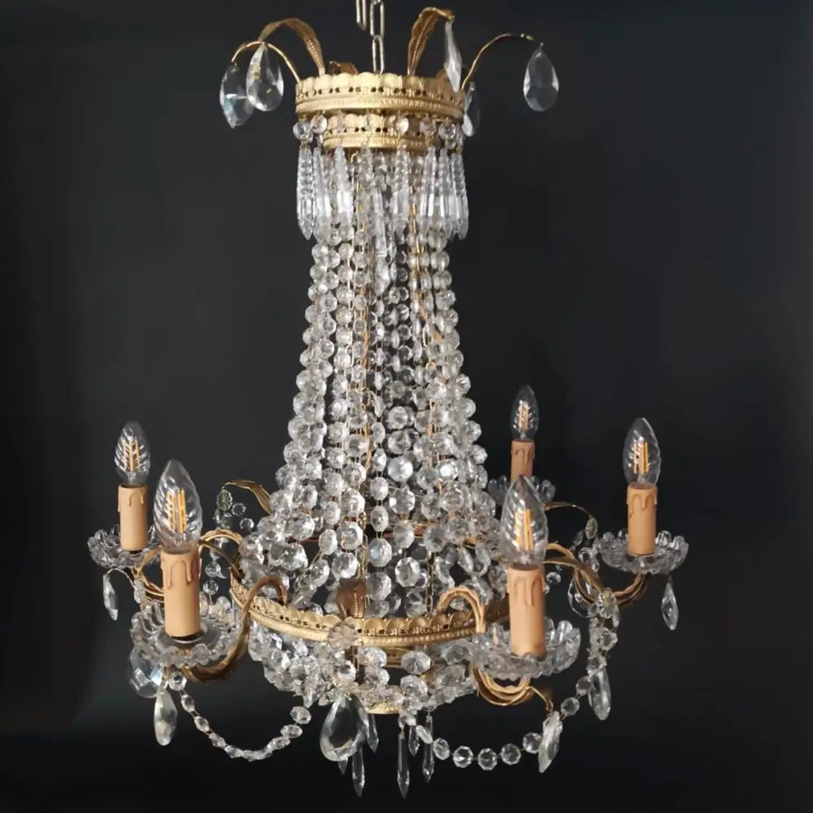 Kronleuchter Lustre à Corbeille Frankreich um 1880